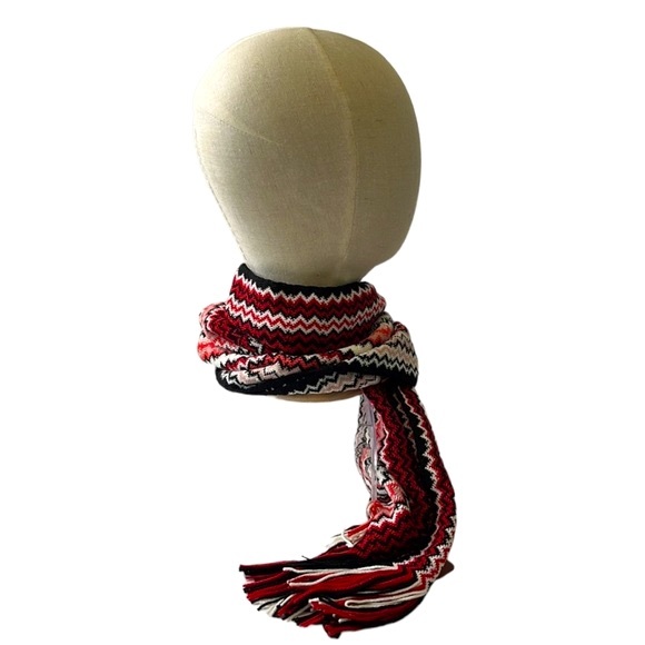 Missoni Multicolor Zig-Zag Fringed Long Wool Scarf - Picture 9 of 16